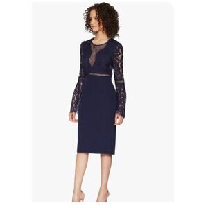 Bardot Navy Lace Dress